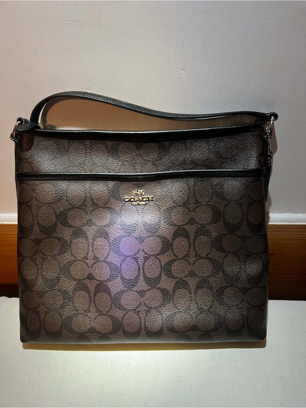 Coach Signature Canvas File Crossbody Bag